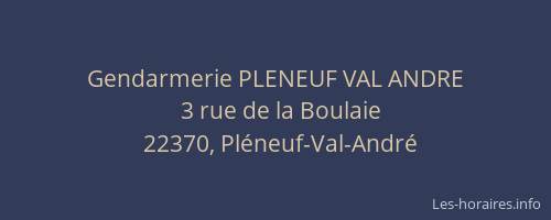 Gendarmerie PLENEUF VAL ANDRE