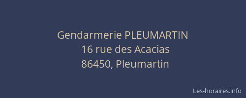 Gendarmerie PLEUMARTIN