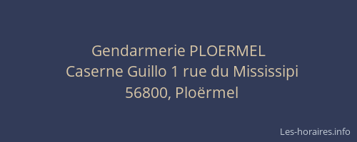 Gendarmerie PLOERMEL