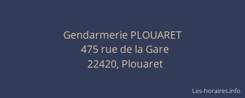 Gendarmerie PLOUARET