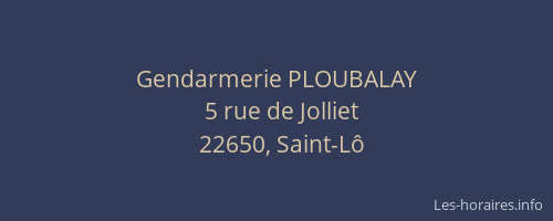Gendarmerie PLOUBALAY