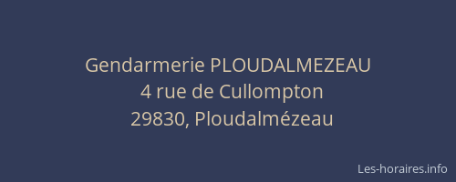 Gendarmerie PLOUDALMEZEAU