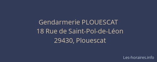 Gendarmerie PLOUESCAT