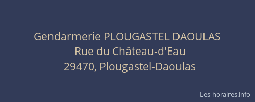 Gendarmerie PLOUGASTEL DAOULAS