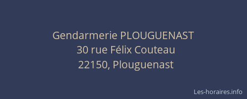 Gendarmerie PLOUGUENAST