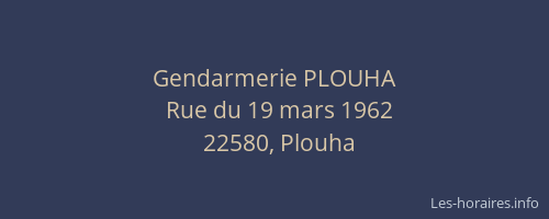 Gendarmerie PLOUHA