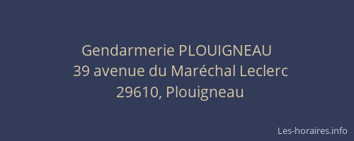 Gendarmerie PLOUIGNEAU