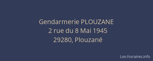 Gendarmerie PLOUZANE