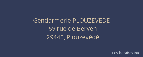 Gendarmerie PLOUZEVEDE