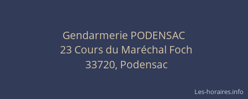 Gendarmerie PODENSAC