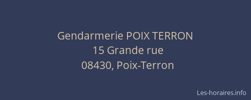 Gendarmerie POIX TERRON