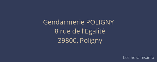 Gendarmerie POLIGNY