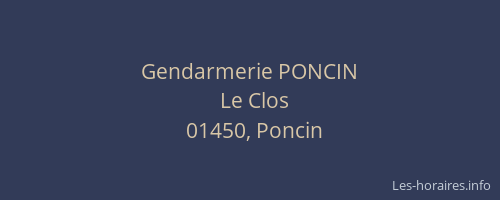 Gendarmerie PONCIN