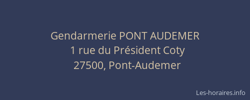 Gendarmerie PONT AUDEMER