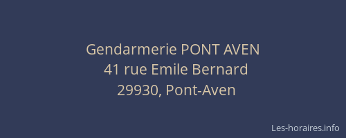 Gendarmerie PONT AVEN