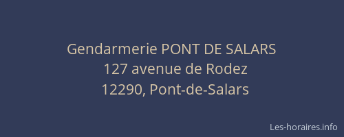 Gendarmerie PONT DE SALARS