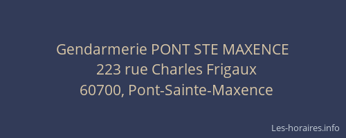 Gendarmerie PONT STE MAXENCE