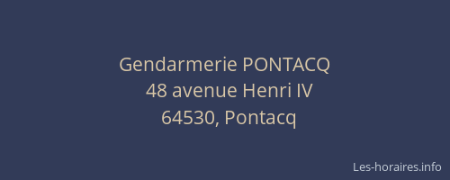 Gendarmerie PONTACQ