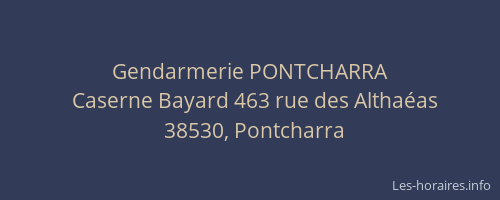 Gendarmerie PONTCHARRA