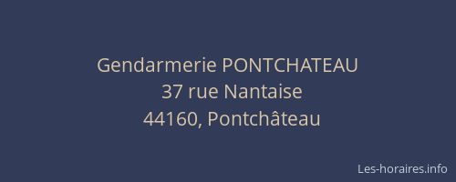 Gendarmerie PONTCHATEAU
