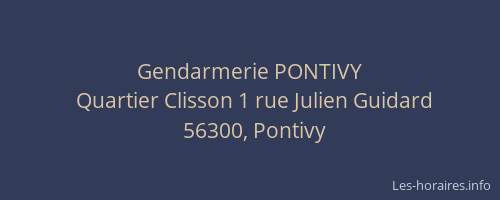 Gendarmerie PONTIVY