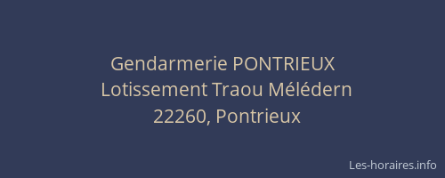Gendarmerie PONTRIEUX