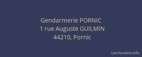 Gendarmerie PORNIC
