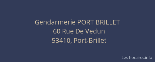 Gendarmerie PORT BRILLET