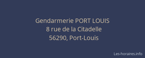 Gendarmerie PORT LOUIS