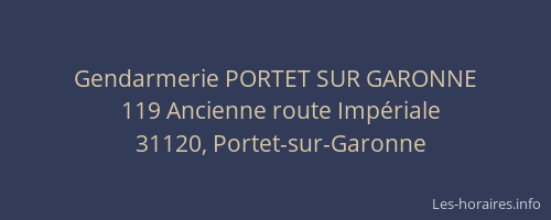 Gendarmerie PORTET SUR GARONNE