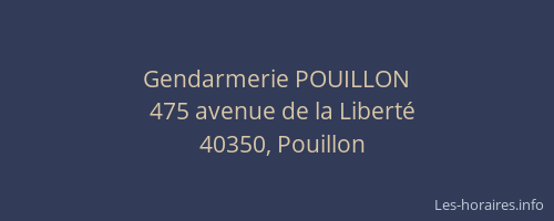 Gendarmerie POUILLON
