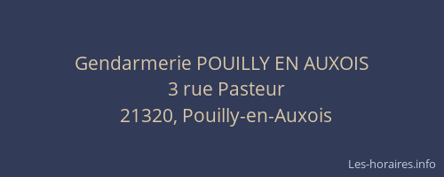 Gendarmerie POUILLY EN AUXOIS