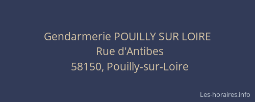 Gendarmerie POUILLY SUR LOIRE