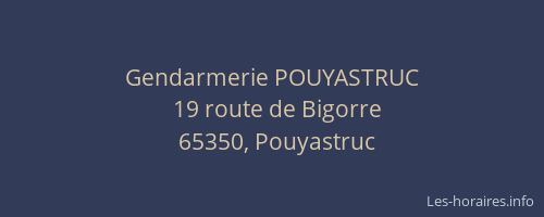 Gendarmerie POUYASTRUC
