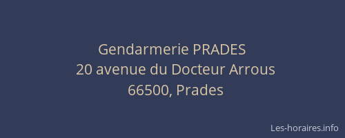 Gendarmerie PRADES