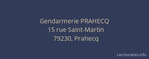 Gendarmerie PRAHECQ