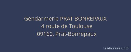 Gendarmerie PRAT BONREPAUX