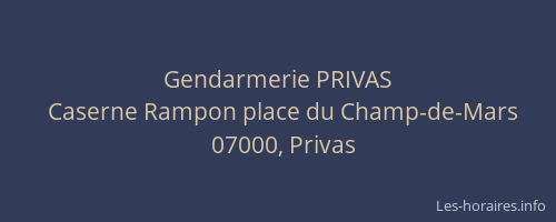Gendarmerie PRIVAS