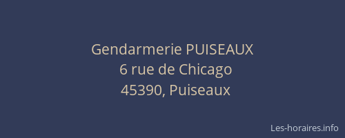Gendarmerie PUISEAUX