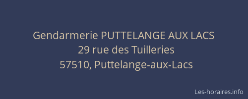 Gendarmerie PUTTELANGE AUX LACS