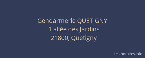 Gendarmerie QUETIGNY