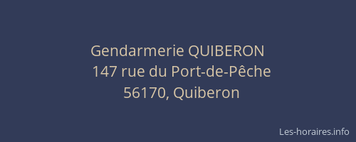 Gendarmerie QUIBERON
