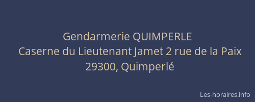 Gendarmerie QUIMPERLE