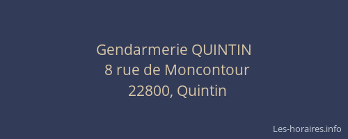Gendarmerie QUINTIN