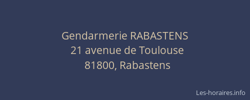Gendarmerie RABASTENS