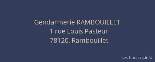 Gendarmerie RAMBOUILLET