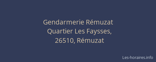 Gendarmerie R&eacute;muzat