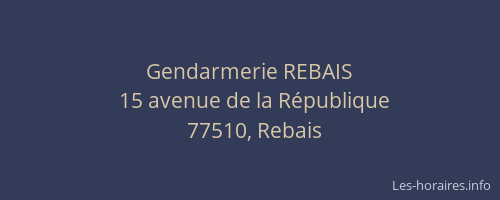 Gendarmerie REBAIS