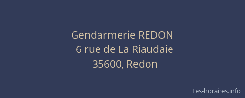 Gendarmerie REDON