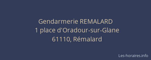 Gendarmerie REMALARD